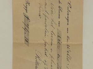 D. Schols’ Receipt from 1925