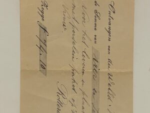 D. Schols’ Receipt from 1925