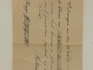 D. Schols’ Receipt from 1925