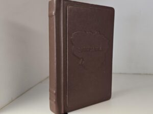 Unique Pocket Edition of Hymns of the Church of Jesus Christ of Latter-day Saints (1985 edition) — Bound in Brown Leather with Gold-Leafed Page Edges with “Lithuania” Printed on the Front Cover