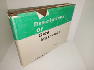 Descriptions of Gem Materials (Very Rare) (1972) ~ by Glenn & Martha Vargas