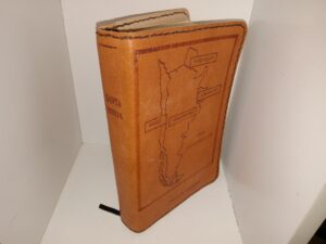 LDS, Spanish, Black Vinyl Santa Biblia, w/ a Unique Brown Leather Dust Jacket (2009)