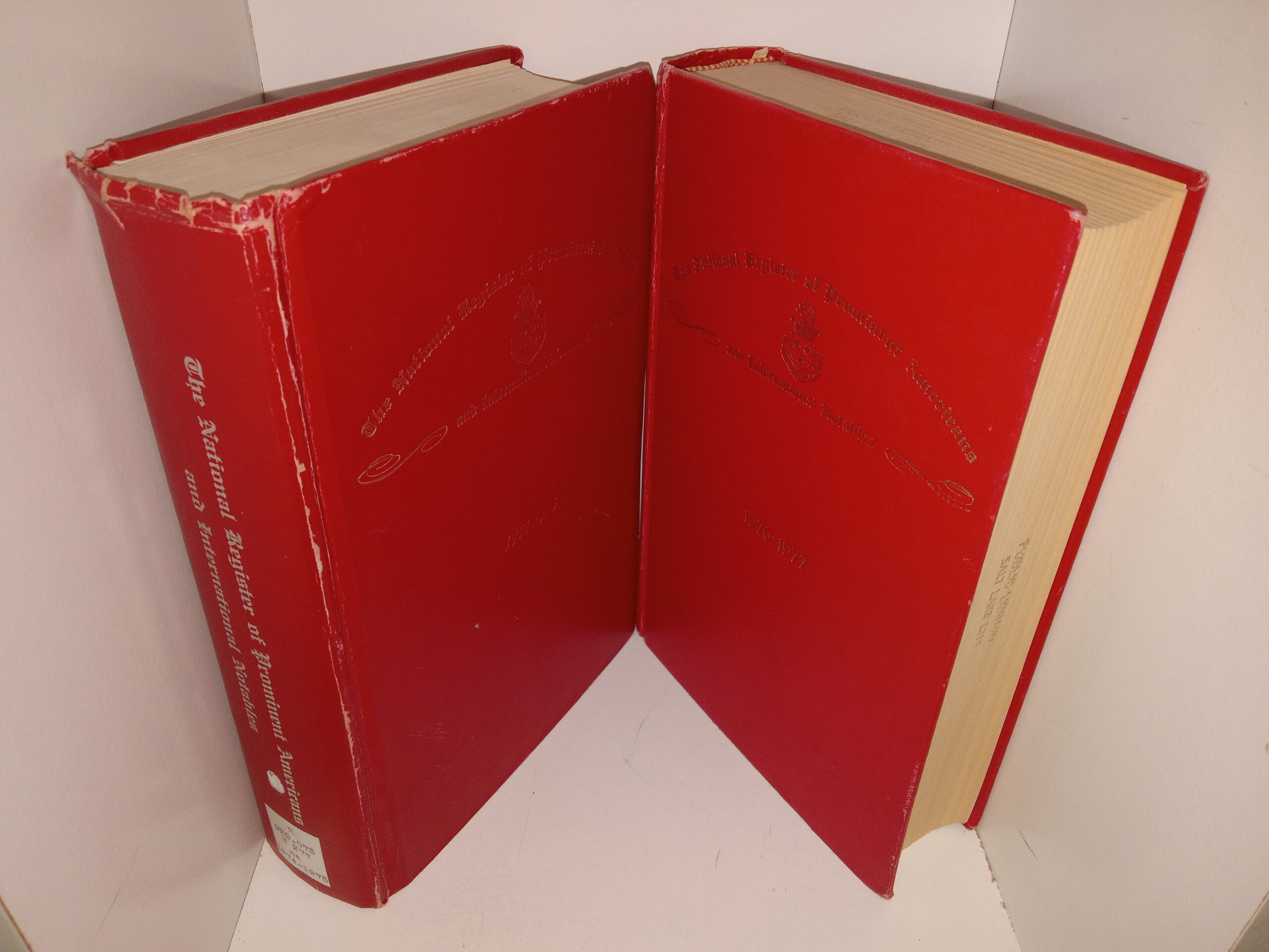 2 Vols. of The National Register of Prominent Americans and International Notables: 1974-1975 / 1976-1977 (Ex-Library) (1974, 1976)