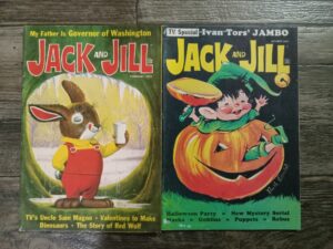2 Issues of Jack and Jill Magazine: Vol. 31, No. 12, October 1969 / Vol. 32, No. 2, February 1970