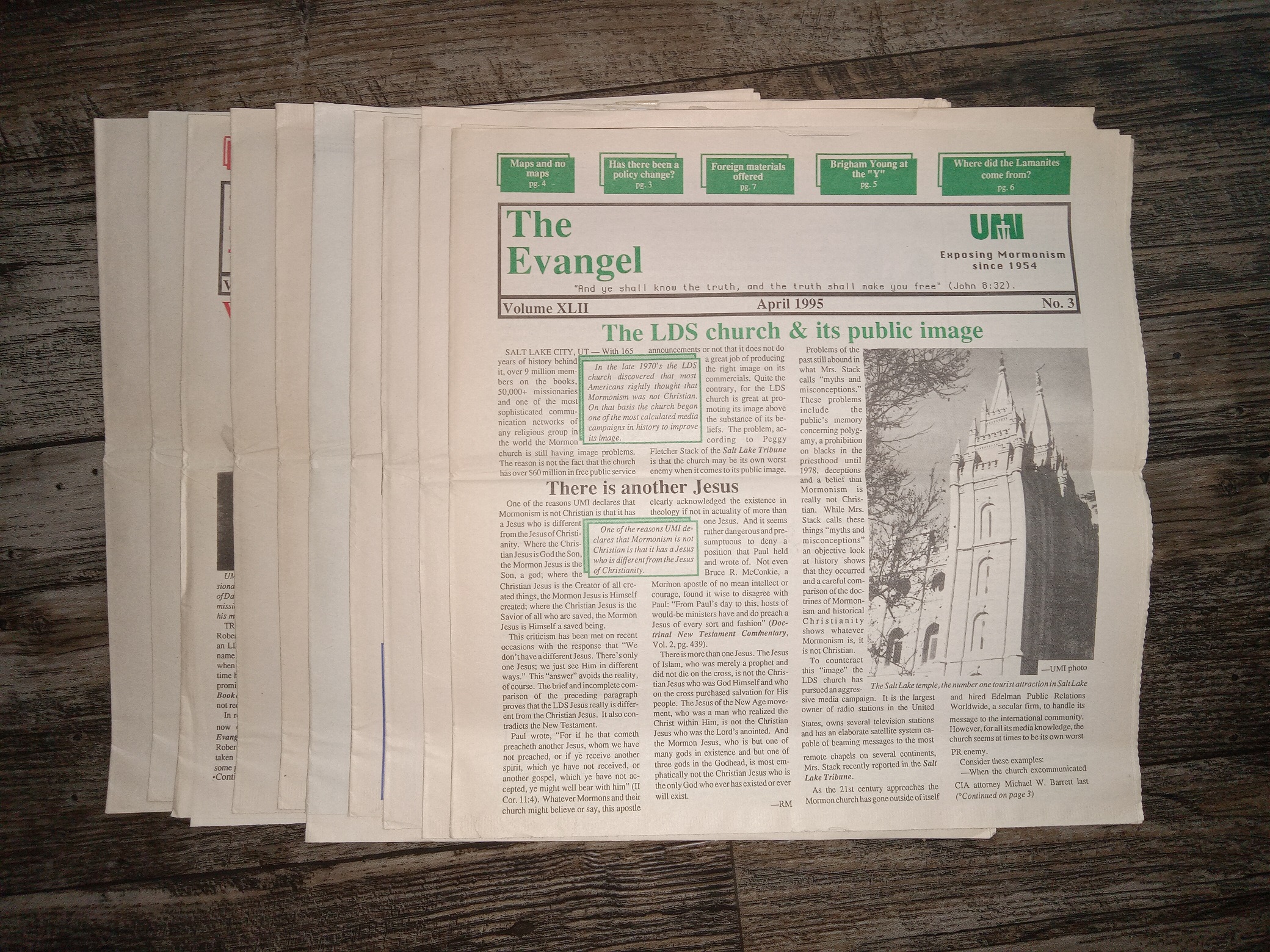 10 Issues of The Evangel Newspaper