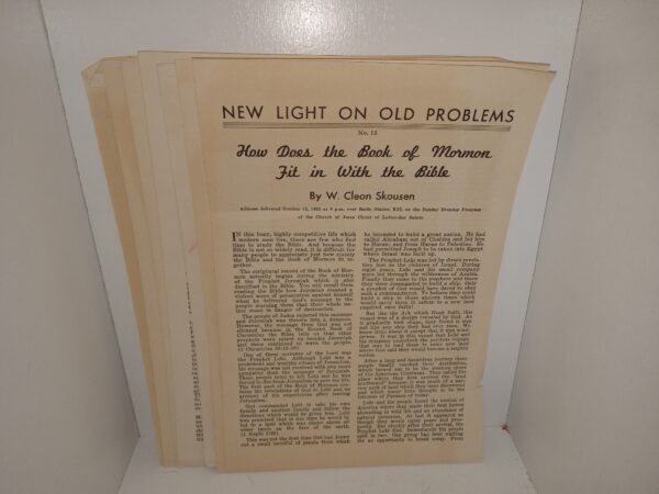 7 Misc. Issues of New Light on Old Problems (Pamphlets) (See Details)