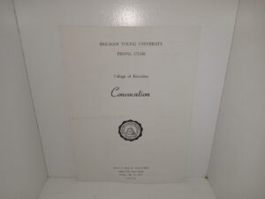 Brigham Young University Provo, Utah: College of Education Convocation (Pamphlet) (Program) (1970)