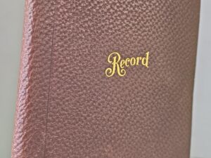 Old Leather Book — Record — [200+ lined pages]