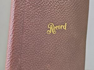 Old Leather Book — Record — [200+ lined pages]