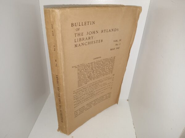 Bulletin of the John Rylands Library Manchester: Vol. 30, No. 2, May 1947 (1947)