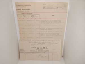 2 Antique ZCMI Receipts