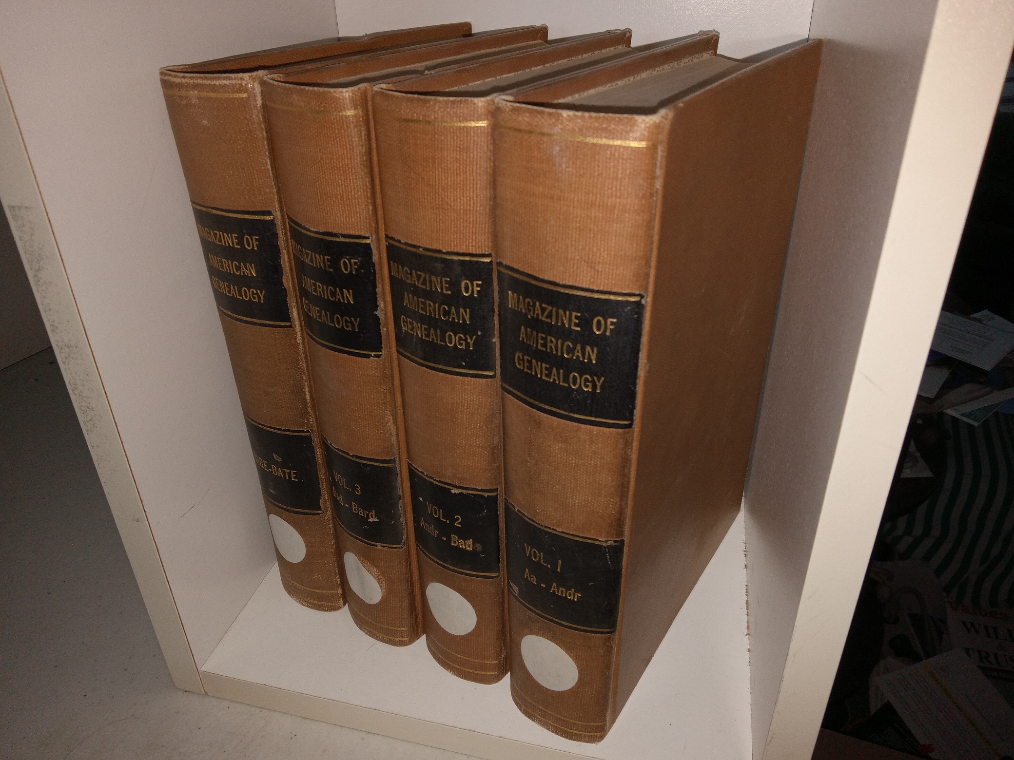 Magazine of American Genealogy Vols. 1-4 (Ex-library) (Unknown Publishing Date)