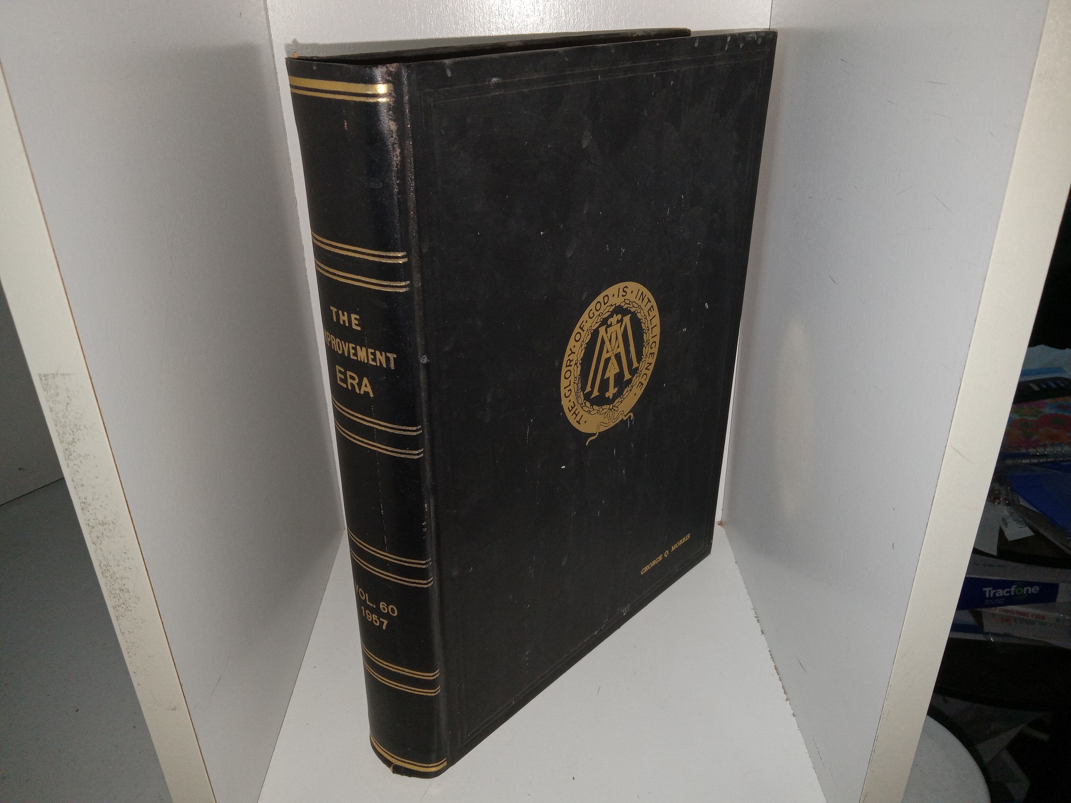 The Improvement Era: Vol. 60, 1957 (Leather) (Engraved w/ the name of George Q. Morris, LDS Apostle) (1957)