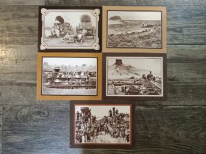 5 Large Postcards of Scenes from the Old West — Unused