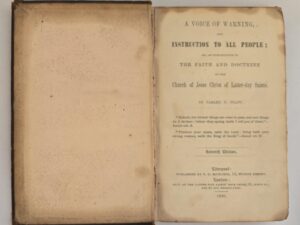 1852 — A Voice of Warning — Parley P. Pratt — Leatherbound