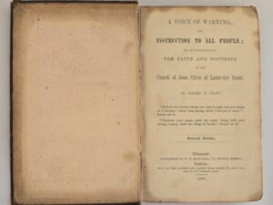 1852 — A Voice of Warning — Parley P. Pratt — Leatherbound