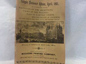 Temple Souvenir Album, April 1892 Reprint – Magazine Printing Company – Staple Bound – 1892
