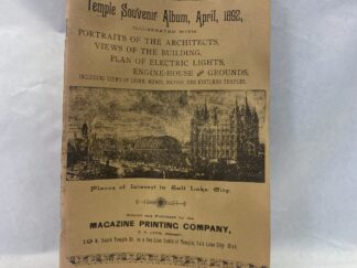 Temple Souvenir Album, April 1892 Reprint – Magazine Printing Company – Staple Bound – 1892