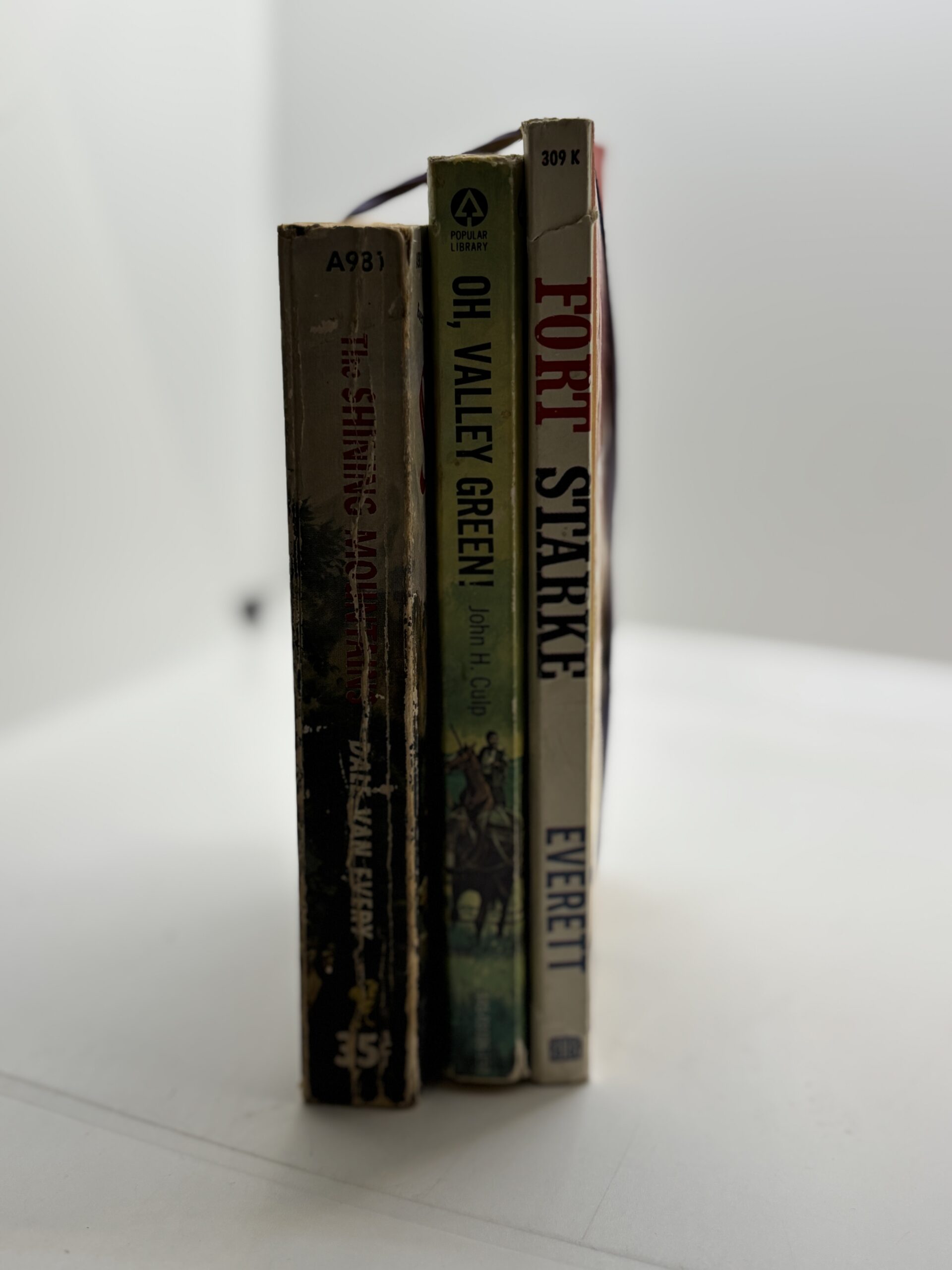 3 Book Western set: Fort Starke; Oh, Valley Green!; The Shining Mountain
