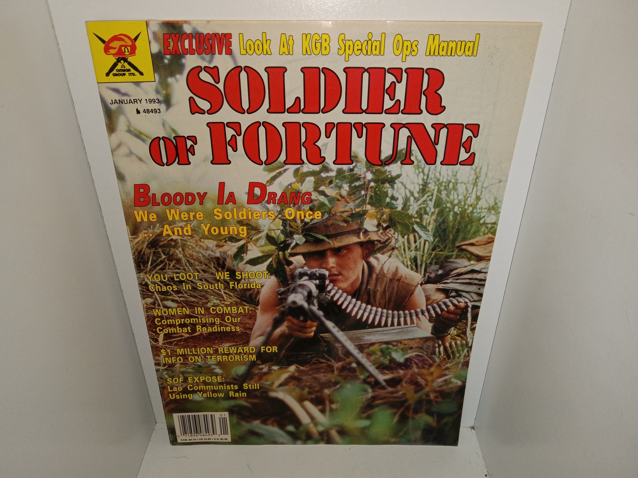 Soldier of Fortune: Vol. 18, No. 1, January 1993: Exclusive Look at KGB Special Ops Manual/Bloody Ia Drang: We Were Soldiers Once and Young/You Loot—We Shoot: Chaos In South Florida/Women in Combat: Compromising Our Combat Readiness/$1 Million Reward for Info on Terrorism/SOF Exposé: Lao Communists Still Using Yellow Rain (See Details)