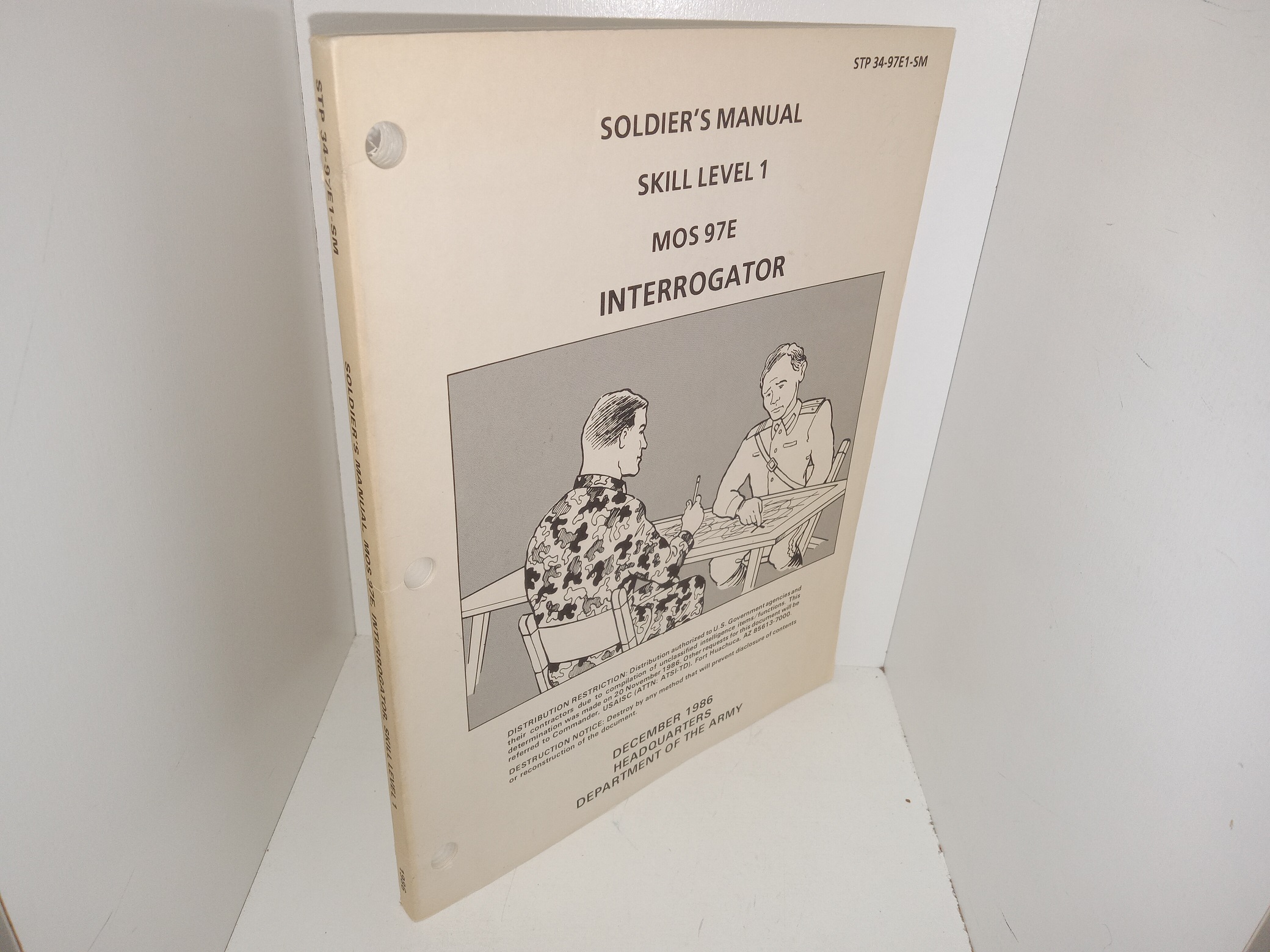 Soldier’s Manual, MOS 97E, Interrogator, Skill Level 1: STP 34-97E1-SM (1986)