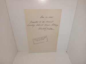 Single Sheet of Paper Signed and Inscribed by LDS Author Wendell J. Ashton (Dated 1945)