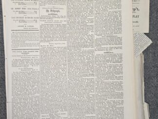 Deseret News — 1872 — Multiple Issues, But with many articles cut out