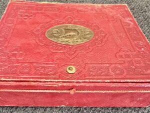 Somewhat Fancy Red Cardboard Box