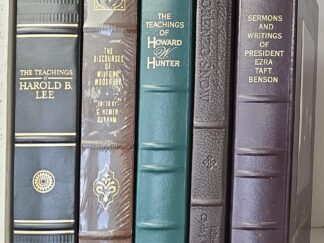 5 LDS Books in Leather — Church Employee Christmas Gift Editions