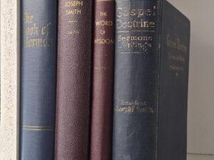 Bundle of 4 LDS Books — Book of Mormon / Teachings of the Prophet Joseph Smith / Gospel Doctrine / The Word of Wisdom
