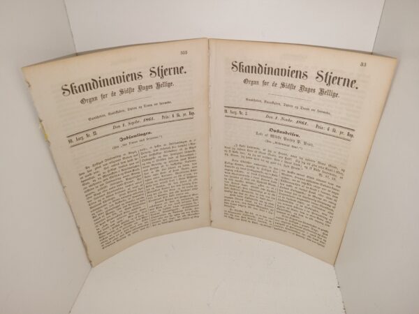2 1861 Issues of The Times & Seasons in Danish (1861)