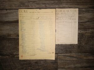 2 Z.C.M.I. Receipts (One Being Dated for 1903)