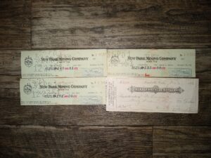 4 Old Checks Dated for 1951, and 1886