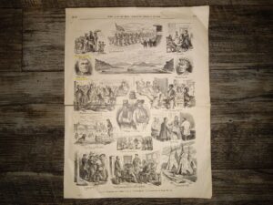 Page from Old German Newspaper w/ Anti-Mormon Cartoons (Unknown Publishing Date)