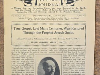 1919 — Liahona: The Elder’s Journal — Mailed to Elder James E. Talmage (markings in the text may be his)