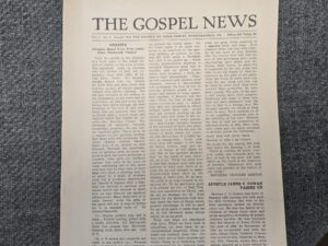 The Gospel News — Vol. 1, No. 5 — August 1945 — W. H. Cadman [Church of Jesus Christ, Monongahela, Pennsylvania]
