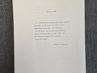 1984 --- Manuscript by Arthur A. Allen, Jr. --- [About a half a ream of paper]