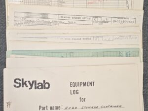 Skylab Equipment Log — Folder of Papers and Fold-Outs — Manned Awareness