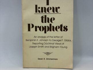 I Knew the Prophets – Dean R. Zimmerman – Paperback – 1976