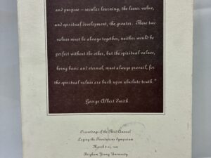 Proceedings for the Third Annual Laying the Foundations Symposium – Brigham Young University – Paperback – 1994