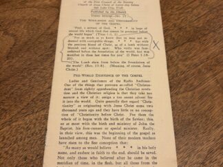 The "Falling Away" or the World's Loss of the Christian Religion and Church - Address Delivered Over Radio Station KSL by Elder B. H. Roberts - June 23, 1929