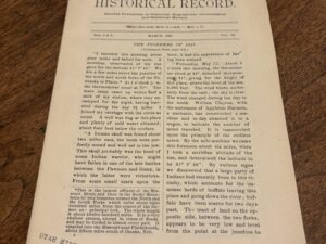 The Historical Record. Nos. 2 & 3. Vol. IX. – March, 1890