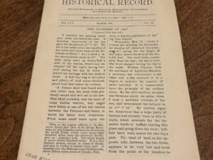 The Historical Record. Nos. 2 & 3. Vol. IX. – March, 1890