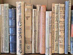 Eborn’s “Decorative Collections” / 22 Old German Books / Fills 14 Inches of Shelf Space