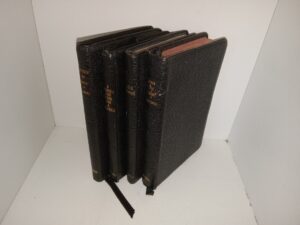 4 Pocket Edition LDS Books in Black Leather (1961, 1961, 1962, 1968)