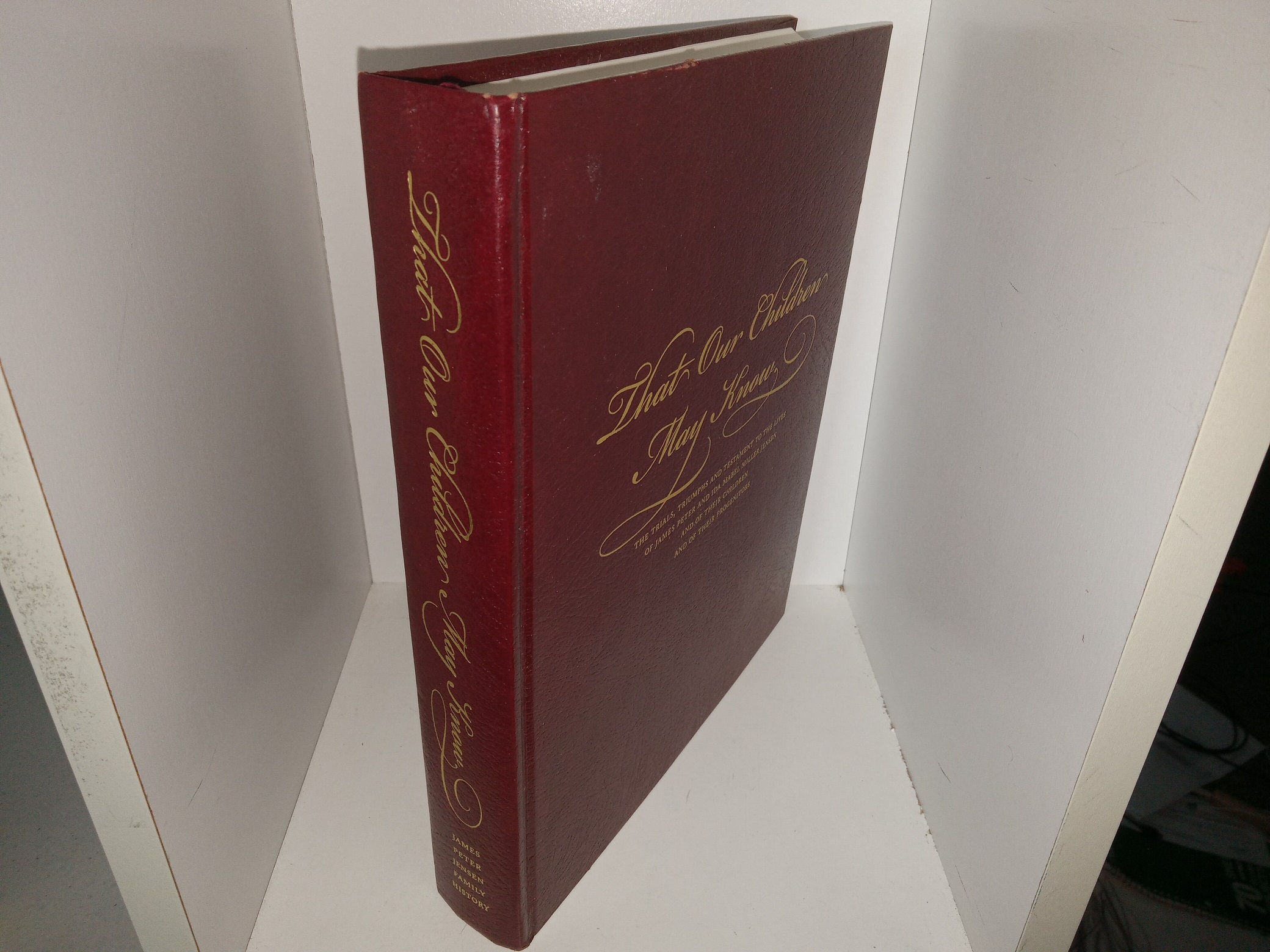 That Our Children May Know: The Trials, Triumphs and Testament to the Lives of James Peter and Ida Mabel Miller Jensen and of Their Children and of Their Progenitiors (2000) ~ Unknown Author