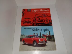 2 Automotive Pamphlets: Alfa Romeo: The Car with the Oldest Racing Experience / Alfa Romeo: Giulietta Sprint