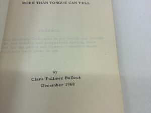 More Than Tongue Can Tell – Clara Fullmer Bullock – Staple Bound – 1960 – V801