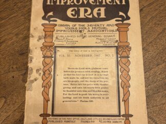 Improvement Era Vol. XI No. 1 - November, 1907