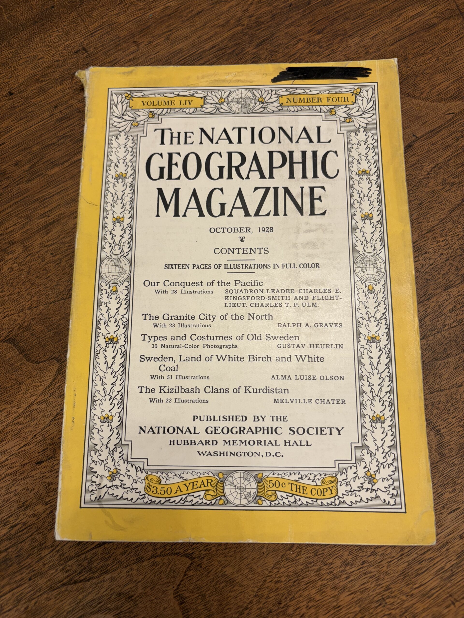 The National Geographic Magazine Vol. LIV. No. 4 – October, 1928